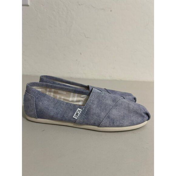 TOMS Sz 8 Womens Light Blue Slip On Shoes Light Denim - Picture 5 of 8